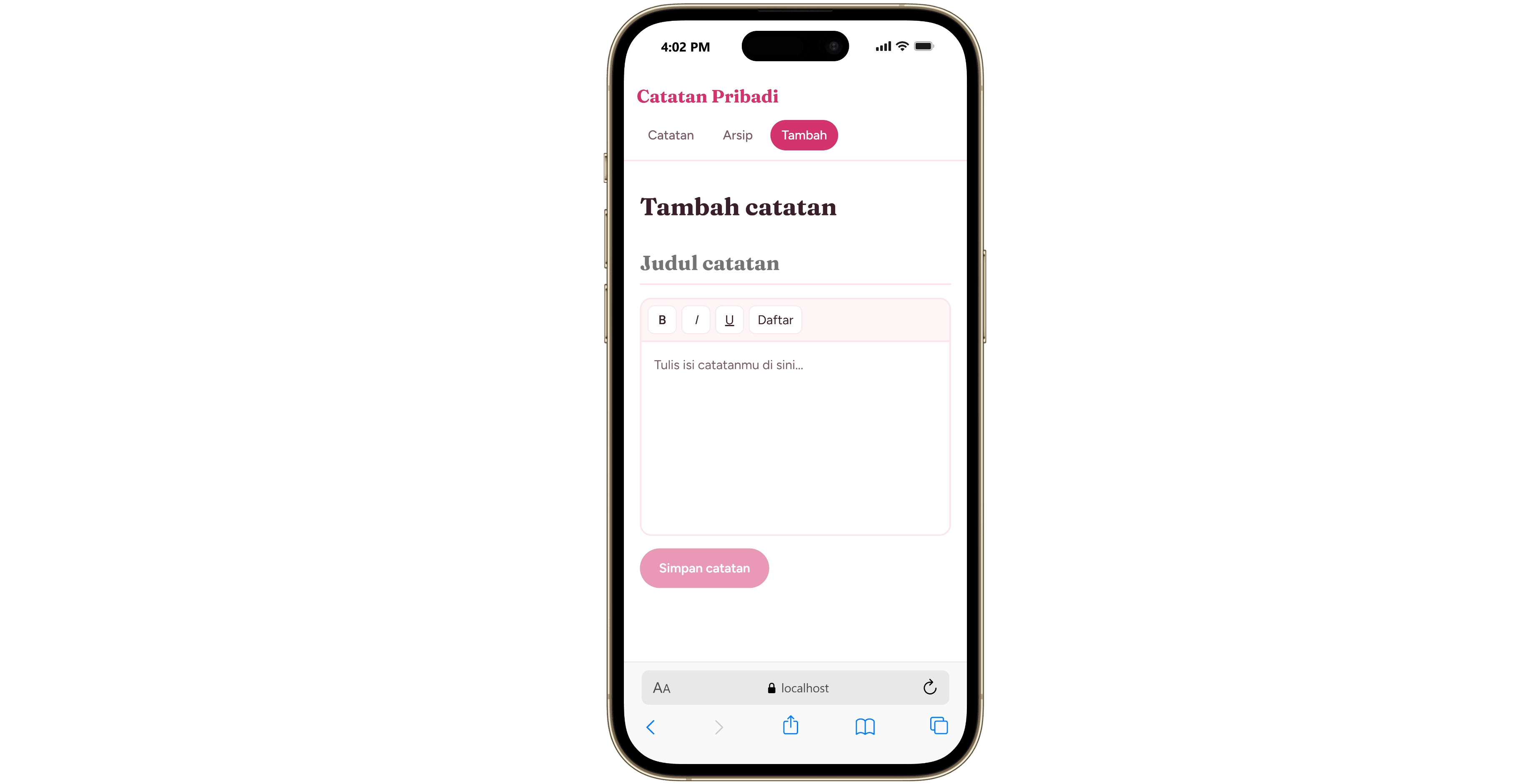 Personal Notes App preview screenshot 3