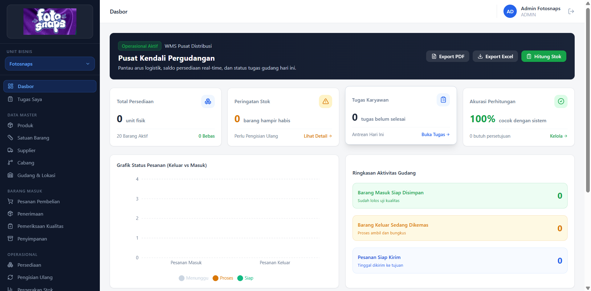 Multi-Brand Stock Opname & Warehouse System preview screenshot 2